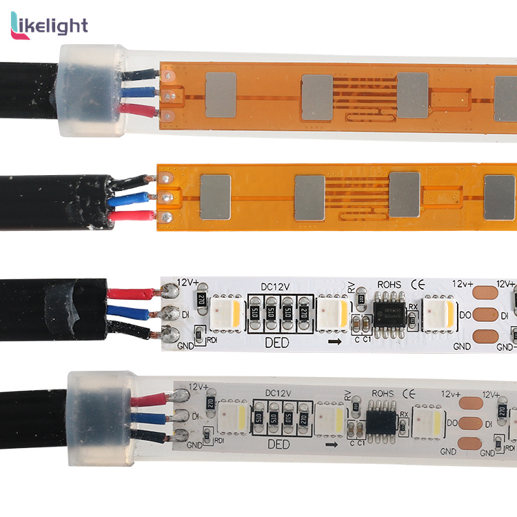 57.6W/m 12V RGBW Addressable LED Strip Light 60 LEDs/m